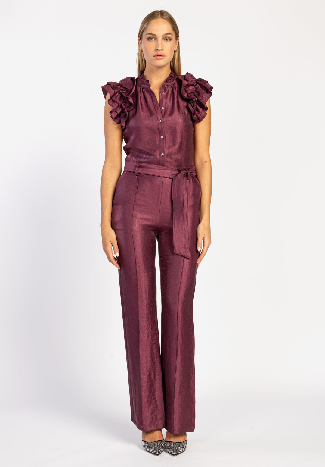 Leila Jumpsuit Burgundy