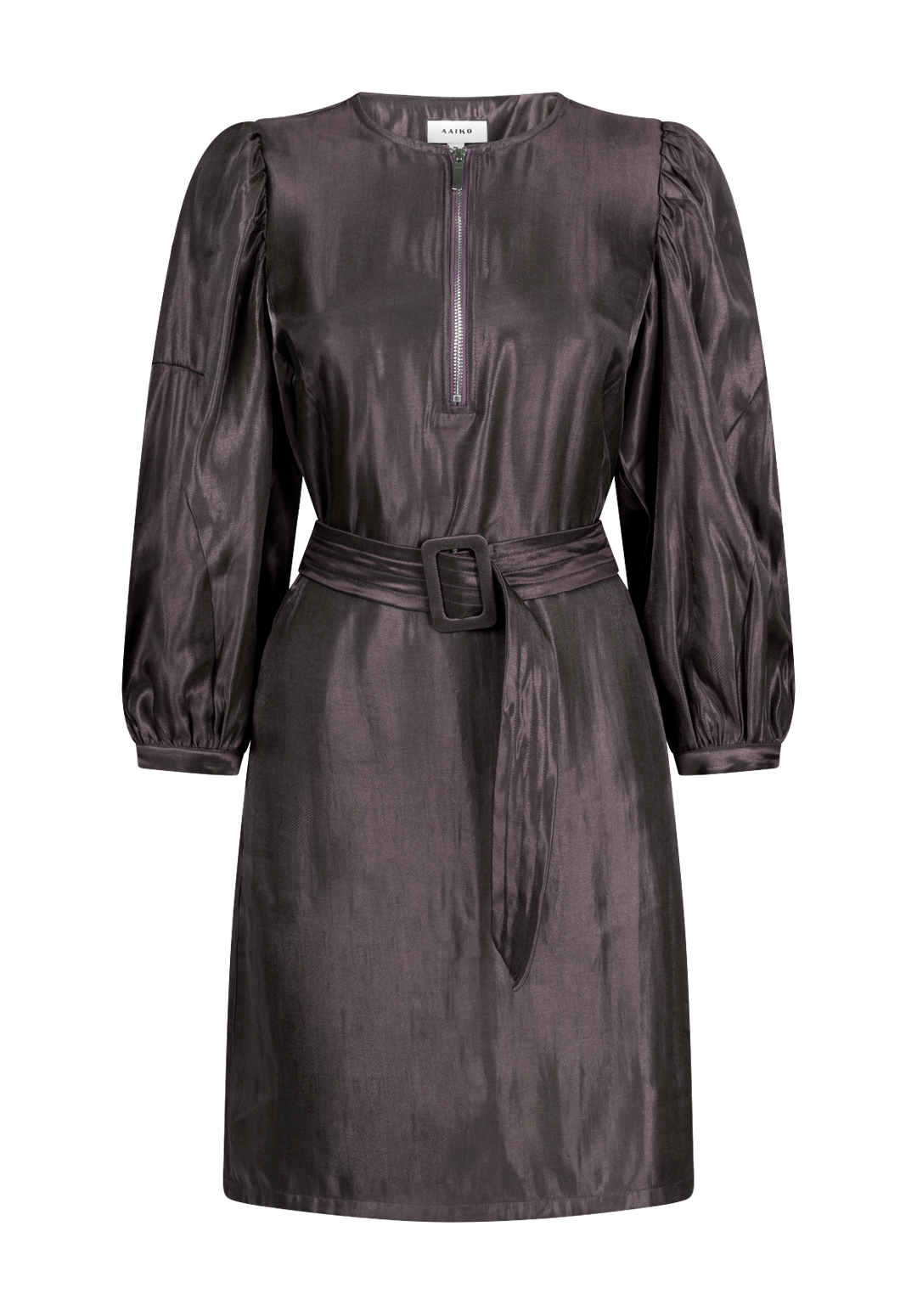 Semira jurk grijs glans – AAIKO - Main Image